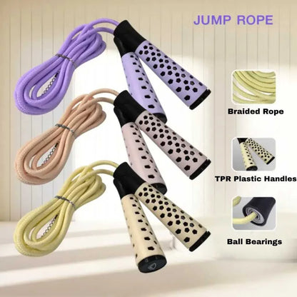 Aouzo Braided Skipping Rope with Ball Bearing