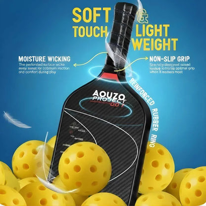 Aouzo Lightweight Carbon Fiber Material Pickleball Paddles