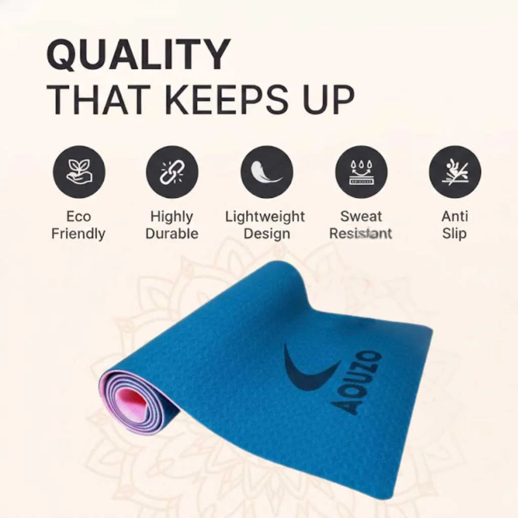 Aouzo Non Slip Eco-Friendly Foldable Yoga Mat